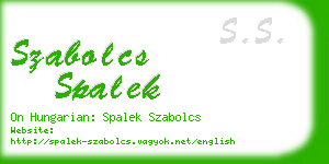 szabolcs spalek business card